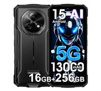 DOOGEE Fire 7 5G Téléphone Portable Incassable,16Go+256Go/2TB,13000mAh 18W Android 15 Smartphone Incassable,6.6" HD+90Hz,64MP+16MP AI Caméra,IP68/NFC/OTG/GPS (Gris)