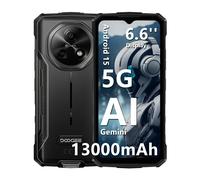 DOOGEE Fire 7 5G téléphone robuste 13000mAh batterie Android 15 6.6 ''écran 64MP caméra dimension 6300 Version mondiale Smartphone NFC 4 Go 256 Go Gris