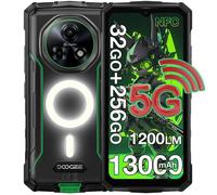 Doogee Fire 7 Pro 5G Smartphone 32Go + 256Go 6.6'' 13000mAh Caméra 64MP Téléphone portable Incassable Double SIM NFC GPS - Vert