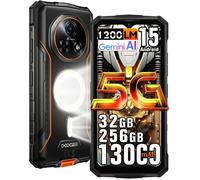 Doogee Fire 7 Pro 5G Telephone Portable Incassable 32Go+256Go 6,6'' 13000mAh Smartphone Robuste 64MP Double SIM/NFC/Face ID Orange