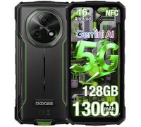 Doogee Fire 7 Smartphone 5G Robuste 128 Go ROM Caméra 64MP 6.6'' écran Batterie 13000mAh Android 15 Double SIM NFC GPS - Vert