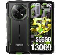Doogee Fire 7 Smartphone 5G Robuste 256 Go ROM Caméra 64MP 6.6'' écran Batterie 13000mAh Android 15 Double SIM NFC GPS - Vert