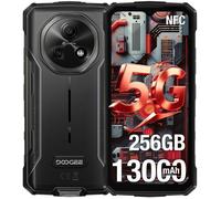 Doogee Fire 7 Smartphone 5G Robuste 256 Go ROM Caméra 64MP 6.6'' écran Batterie 13000mAh Android 15 Double SIM NFC GPS - Noir
