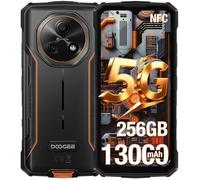 Doogee Fire 7 Smartphone 5G Robuste 256 Go ROM Caméra 64MP 6.6'' écran Batterie 13000mAh Android 15 Double SIM NFC GPS - Orange