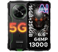 DOOGEE Fire 7 Téléphone Portable Incassable 5G,13000mAh, 16Go+256Go/2To, Android 15 Smartphone Incassable-vert