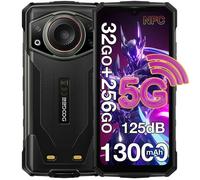 Doogee Fire 7 Ultra 5G Smartphone 32Go + 256Go 6.6"" 13000mAh 64MP Téléphone Incassable Haut-parleur 125dB Double SIM NFC GPS - Noir