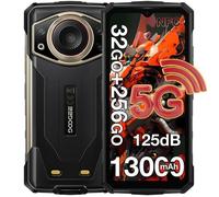 Doogee Fire 7 Ultra 5G Smartphone 32Go + 256Go 6.6"" 13000mAh 64MP Téléphone Incassable Haut-parleur 125dB Double SIM NFC GPS - Gray