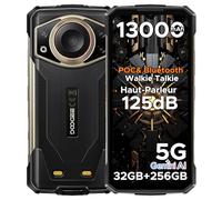 DOOGEE Fire 7 Ultra Telephone Portable Incassable 5G, Fonction POC/Talkie Direct/PTT/SOS, Smartphone Incassable Connecteur M6, 13000mA/33W, 32Go+256Go,64MP+16MP, Octa Core/Fingerprint/Face ID/NFC,Doré