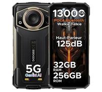 DOOGEE Fire 7 Ultra Telephone Portable Incassable 5G, Smartphone Interphone Bluetooth SOS/NFC, 6.72 ""FHD 120 Hz, 32Go+256Go - Or