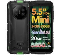 Doogee Fire3 Ultra Mini Smartphone Robuste 24Go + 256Go 16MP 5.5'' 8350mAh Téléphone Portable Incassable Double SIM 4G NFC GPS Vert