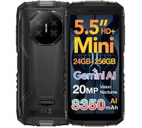 Doogee Fire3 Ultra Mini Smartphone Robuste 24Go + 256Go 16MP 5.5'' 8350mAh Téléphone Portable Incassable Double SIM 4G NFC GPS Noir