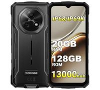 DOOGEE Fire5 Pro Téléphone Portable Incassable Android 15, Batterie 13000mAh, 20Go+128Go/TF 2To, 6,6’’HD+ 90Hz Smartphone Incassable, Caméra 13MP, Octa Core, 4G Dual SIM, NFC/OTG/IP68/IP69K