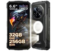 DOOGEE Fire5 Ultra Smartphone Robuste 32Go+256Go,6.6"" Écran 13000mAh Android 15 Telephone Portable 48MP Enceinte Double SIM GPS-Gris