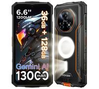 DOOGEE Fire5 Ultra Smartphone Robuste 36Go+128Go 6.6""Écran 13000mAh Android16Telephone Portable 48MP Enceinte Double SIM GPS-Orange