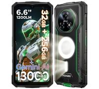 DOOGEE Fire5 Ultra Téléphone Portable Incassable, 13000mAh Telephone Incassable 32GO+256GO Android 15 Smartphone Incassable, 48MP+8MP,1200LM Lampe Camping,6.6"HD+ 90Hz,Face ID/Fingerprint/Dual SIM/NFC