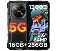 DOOGEE Fire7 Téléphone Portable Incassable 5G 2025 Android 15 10300mAh, Smartphone Incassable, 16Go(4+12)+256Go, 6,6 Pouces 64MP MTK 6300 Octa Core Gemini AI, GPS/NFC/OTG