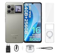 DOOGEE M30PRO Android 16 Smartphone, 8000mAh/33W, 64Go+256Go, 64MP, IP68, Écran Secondaire de 1,3""Téléphone Portable avec écouteurs