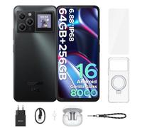DOOGEE M30PRO Android 16 Smartphone, 8000mAh/33W, 64Go+256Go, 64MP, IP68, Écran Secondaire de 1,3""Téléphone Portable avec écouteurs