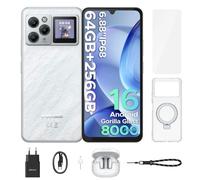 DOOGEE M30PRO Android 16 Smartphone, 8000mAh/33W, 64Go+256Go, 64MP, IP68, Écran Secondaire de 1,3""Téléphone Portable avec écouteurs