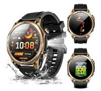 DOOGEE Military Smart Watch for Men, 5ATM Dual-Band GPS Tactical Watch Android and iPhone, 1,43'' AMOLED Screen, 170+ Sports Modes, Answer/Make Calls/18 Days Battery/LED Flashlight/Compass/2 Straps