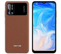 DOOGEE N40 Pro Android 11 Smartphone Débloqué, Octa-Core 6Go+128Go, 6,52 '' HD+ Telephone Portable, Batterie 6380mAh, Caméra Quatre 20MP, Caméra Frontale 19MP, Empreinte Digitale Dual SIM GPS Brun