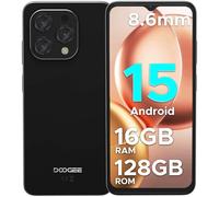 DOOGEE N55 (2025) Smartphone Android 15, 16GB RAM+128GB ROM/TF 2TB, 6.56'' HD+90 Hz, Octa-Core Unisoc T7200, Telephone Portable Batterie 5150mAh, Caméra AI 13MP/Widevine L1/OTG/Dual Nano SIM/Face ID