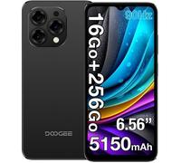Doogee N55 pro Smartphone Pas cher 6.56"" 16 Go + 256 Go 5150mAh 13MP Caméra Téléphone portable 4G Double Sim GPS - Noir