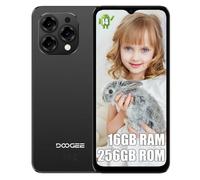 DOOGEE N55 Pro Téléphones Portables Débloqués, 16Go+256Go/SD-1To, Android 14, Écran 6.5" Smartphones Pas Cher 4G, Batterie 5150mAh, Octa Core, 13MP+8MP/Double SIM/Face ID/GPS Noir
