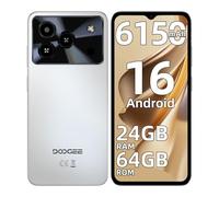 DOOGEE Note 56 Android 16 Smartphone Pas Cher, 6150mAh, 24GO+64GO/2TO Telephone Portable Pas Cher, 6.56" HD+ 90Hz Téléphone Portable, 8MP+5MP, Smartphone 4G Dual SIM/Face ID/OTG/GPS/8.45mm/3.5mm Jack