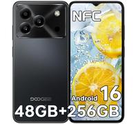 DOOGEE Note 56 Plus Téléphone Portable Andriod 16,48GO+256GO/TF 2TO Smartphone Pas Cher,6.56" HD+ IPS Écran,6150mAh Octa Core Telephone,50MP+8MP,Dual SIM/NFC/GPS/OTG/Face ID/Prise Casque 3.5mm