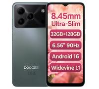 DOOGEE Note 56 Pro Android 16 Téléphone Portable Déverrouillé, Design Fin et Élégant, 32GB+128GB, 6.56" 90Hz Écran, 4G Smartphone, 13MP+8MP, Batterie 6200mAh, Dual SIM, Widevine L1, GPS NFC, Vert