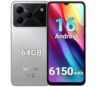 DOOGEE Note 56 Smartphone Pas Cher Android 16, 6150mAh Téléphone Portable, Écran 6.56" HD+ 90Hz, 24Go+64Go/TF 2To, Octa Core, 4G Dual SIM, Face ID/GPS/OTG