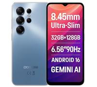 DOOGEE Note 56X Pro Smartphone Android 16 Débloqué, 8,45mm Ultra Mince&Léger, 32Go+128Go, 6,56" Écran 90Hz, Téléphone Portable 4G, Caméra 13MP+8MP, Batterie 6150mAh, 2 SIM, Gemini AI NFC, GPS Bleu