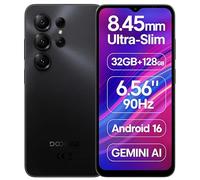 DOOGEE Note 56X Pro Smartphone Android 16 Débloqué, 8,45mm Ultra Mince&Léger, 32Go+128Go, 6,56" Écran 90Hz, Téléphone Portable 4G, Caméra 13MP+8MP, Batterie 6150mAh, 2 SIM, Gemini AI NFC, GPS Noir