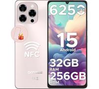 DOOGEE Note 58 Pro Smartphone Android 15, 32 Go RAM+256 Go ROM/TF 2TB, Batterie 6250mAh, Telephone Portable,Ultra-Mince 8,6 mm,6.75" HD+ 90Hz Display, Caméra AI 16MP, NFC/Widevine L1/Dual SIM/Face ID
