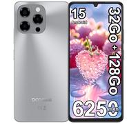 DOOGEE NOTE 58 Smartphone Pas Cher - 32(8+24)Go + 128Go/2TB - 6250mAh - Android 15 - 6.75 "" Caméra 16MP Double SIM/OTG/NFC Argent
