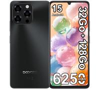 DOOGEE NOTE 58 Smartphone Pas Cher - 32(8+24)Go + 128Go/2TB - 6250mAh - Android 15 - 6.75 "" Caméra 16MP Double SIM/OTG/NFC Noir