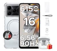 DOOGEE Note56 Android 16 Smartphone Pas Cher, 6150mAh Telephone 6.56""HD+ 90Hz 24Go+64Go/TF 2To, Avec des écouteurs Bluetooth