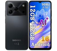 DOOGEE NOTE56 Lite Smartphone 6.56"" 12Go(3+9) + 32 Go/jusqu'à 2To 6150mAh Android 16 8MP Téléphone portable 4G Double Sim GPS Noir
