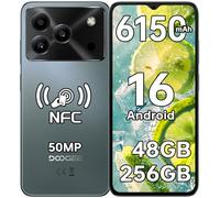 DOOGEE Note56 Plus Andriod 16 Téléphone Portable, 48Go+256Go/2To Smartphone Pas Cher, 50MP+8MP, 6.56" 120Hz, 6150mAh Smartphone Débloqué, 4G Dual SIM/Face ID/NFC/GPS/OTG/Prise Casque 3.5mm