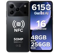 DOOGEE NOTE56 Plus Android 16 Telephone Portable, 50MP+8MP, Smartphone Pas Cher, 48Go+256Go/2TB,Smartphone Octa Core 6.56" HD+ 90Hz, 6150mAh, Débloqué 4G Dual SIM, Fingerprint/Face ID/NFC/OTG, Noir