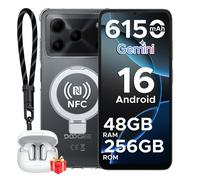 DOOGEE Note56 Plus Smartphone Android 16 avec Accessoires, 48Go+256Go, 6150mAh, 6.63"" FHD 120Hz, 50MP+8MP,4G SIM/NFC- Noir