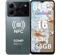 DOOGEE NOTE56 Plus Téléphone Portable 48Go+256Go Écran 6.56"" HD+ 50MP+8MP 6150mAh Smartphone 4G Android 16 Dural SIM/NFC, Vert