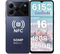 DOOGEE NOTE56 Plus Téléphone Portable 48Go+256Go Écran 6.56"" HD+ 50MP+8MP 6150mAh Smartphone 4G Android 16 Dural SIM/NFC, Violet