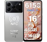 DOOGEE NOTE56 Plus Téléphone Portable 48Go+256Go Écran 6.56"" HD+ 50MP+8MP 6150mAh Smartphone 4G Android 16 Dural SIM/NFC, Blanc
