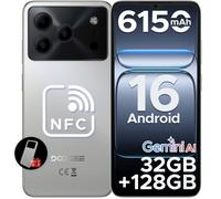 DOOGEE Note56 Pro Android 16 Smartphone Écran 6.56"" HD+ 90Hz, Telephone Portable 32 Go+128 Go,NFC/Widevine L1/GPS, Débloqué - Nature