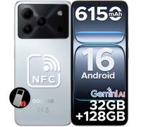 DOOGEE Note56 Pro Android 16 Smartphone Écran 6.56"" HD+ 90Hz, Telephone Portable 32 Go+128 Go,NFC/Widevine L1/GPS, Débloqué - Blanc