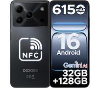 DOOGEE Note56 Pro Android 16 Telephone Portable, 6150mAh 32Go+128Go Smartphone Pas Cher13MP+8MP Écran 6.56" HD+/90Hz, TF 2To Débloqué 4G Dual SIM, Octa Core, Face ID/OTG