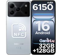 DOOGEE Note56 Pro Android 16 Telephone Portable, 6150mAh 32Go+128Go Smartphone Pas Cher13MP+8MP Écran 6.56" HD+/90Hz, TF 2To Débloqué 4G Dual SIM, Octa Core, Face ID/OTG