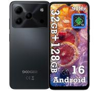 DOOGEE Note56 Pro Smartphone 6.56"" 36Go(4+32) + 128Go/jusqu'à 2To 6150mAh Android 16 13MP Téléphone 4G GPS (Cadeaux Noël ) - Noir